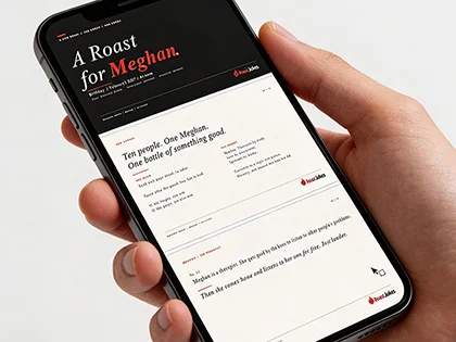 The Roast PDF on a phone screen